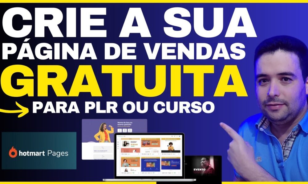 COMO CRIAR PÁGINA DE VENDAS GRATUITA PARA E BOOK PLR NA HOTMART PAGES ...