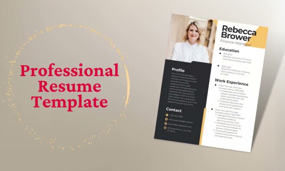 Modern Clean Resume Template Canva – Professional Design for Job ...