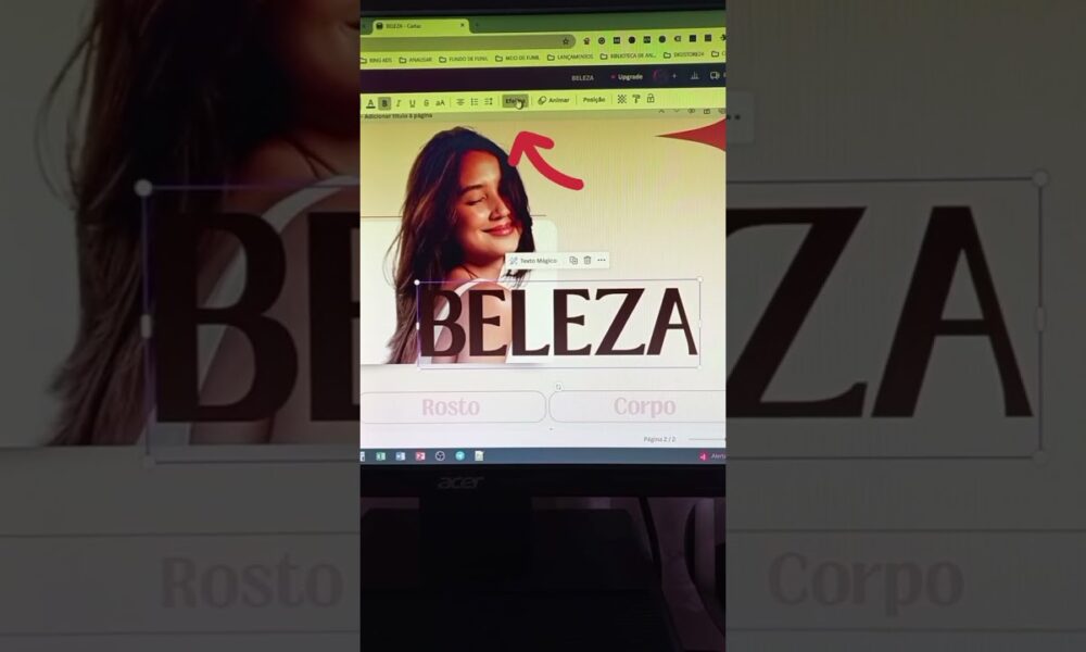EFEITO NO CANVA – Aprenda Como Fazer EFEITO de TEXTO #canva - Foco Digital