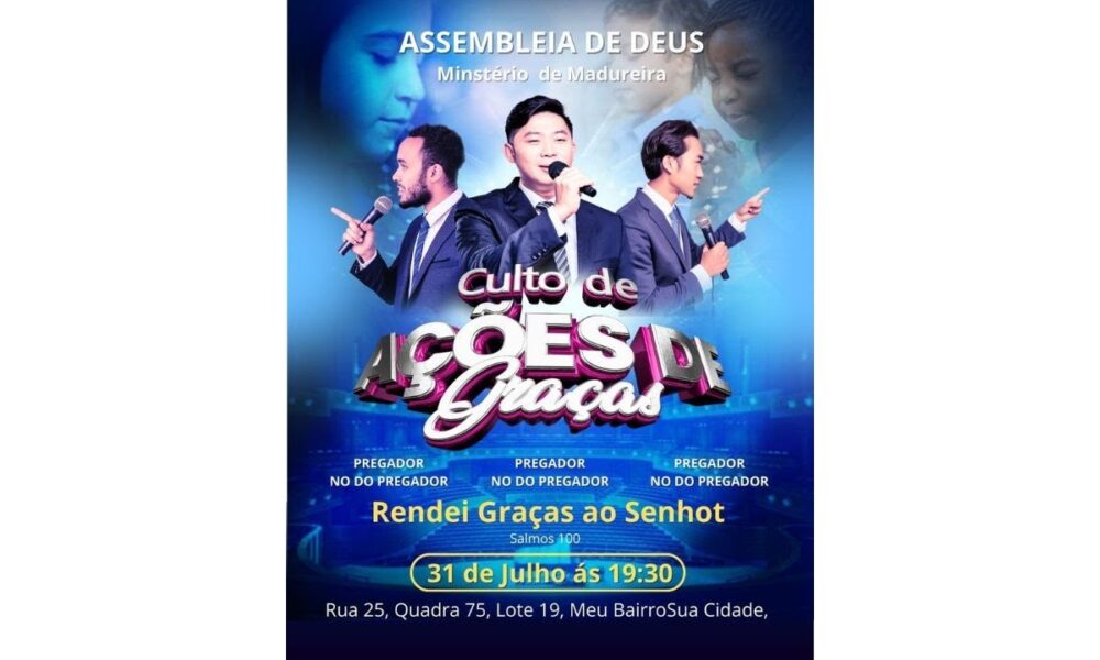 Como Fazer Cartaz Para Igreja No Canva Foco Digital