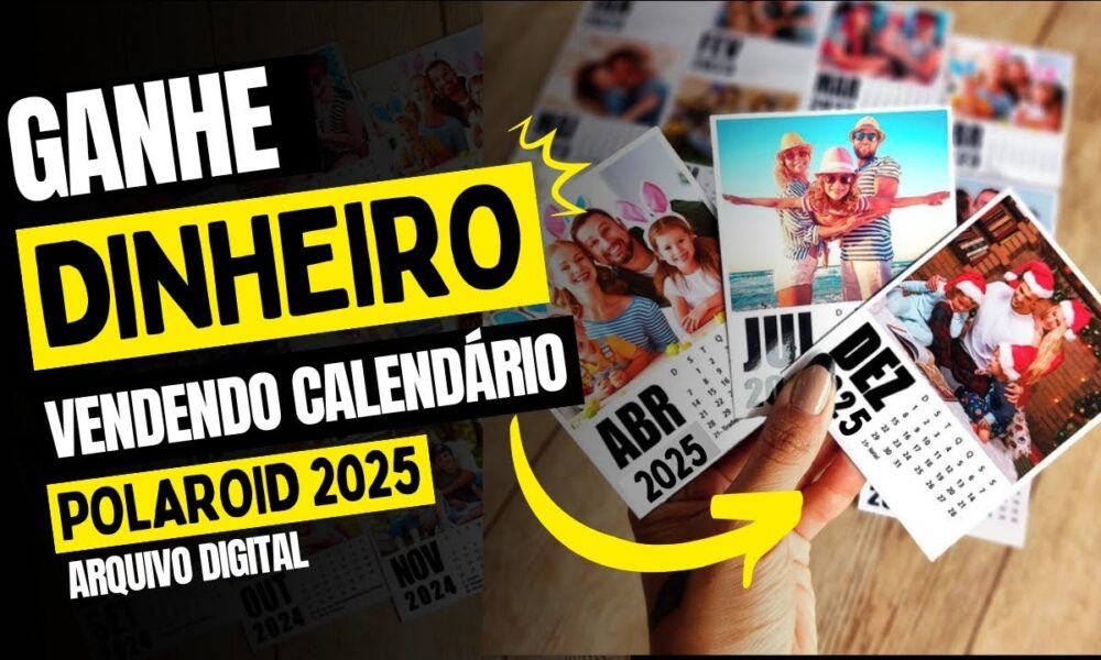 Calendário Polaroid 2025 – Arquivo Digital Em PDF + Template No Canva ...