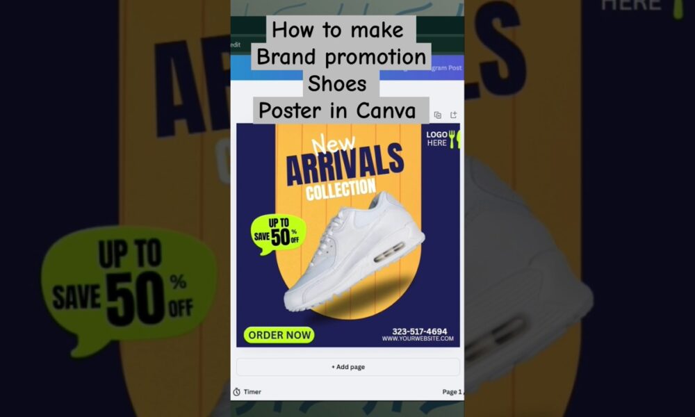 Creative Shoes Product Poster in Canva | Shoes Product slideshow ...
