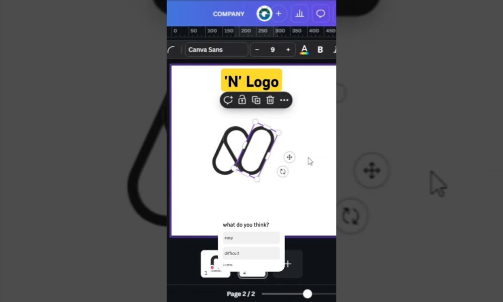 Canva Logo Tutorial | ‘N’ Logo ⚡️🔥 - Foco Digital