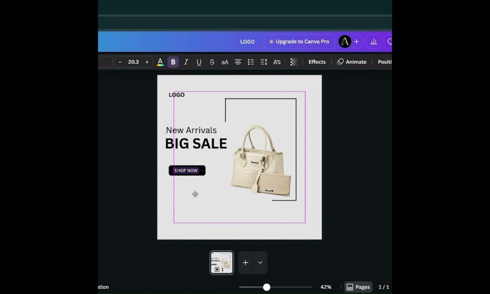 New Arrivals Big Sale Poster Design Tutorial | Step-by-Step in Canva ...