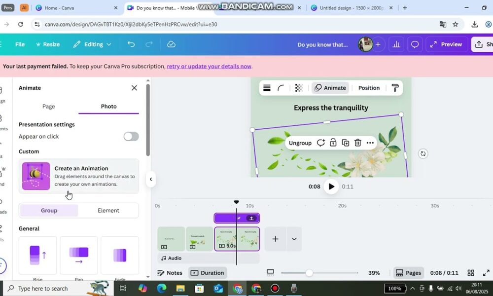 💥 ️ How to create the animation video in Canva | Canva design tutorial ...