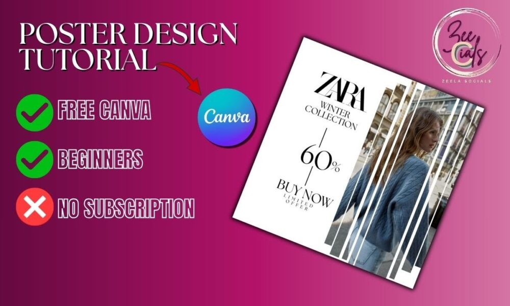 How to Design a Fashion Poster in Canva FREE | Step-by-Step for ...