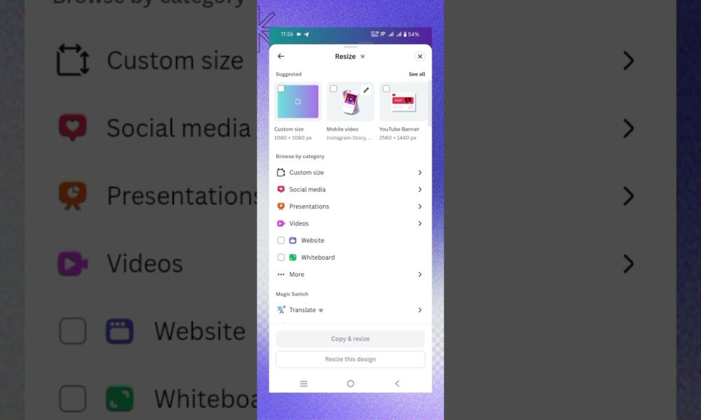 How to resize the Canva design #resizeimage #resize #canvapro #howto ...